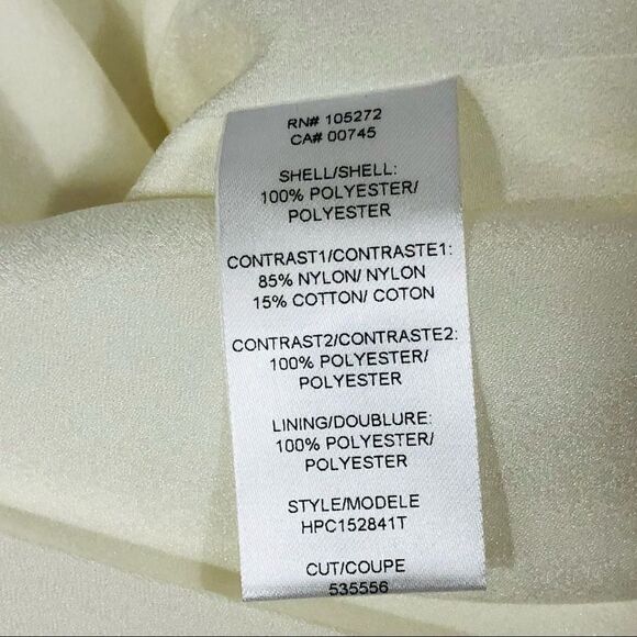 Halston Heritage Lace Trim Cutouts Inset Sleeveless Sheath Dress White 0 - Picture 9 of 9